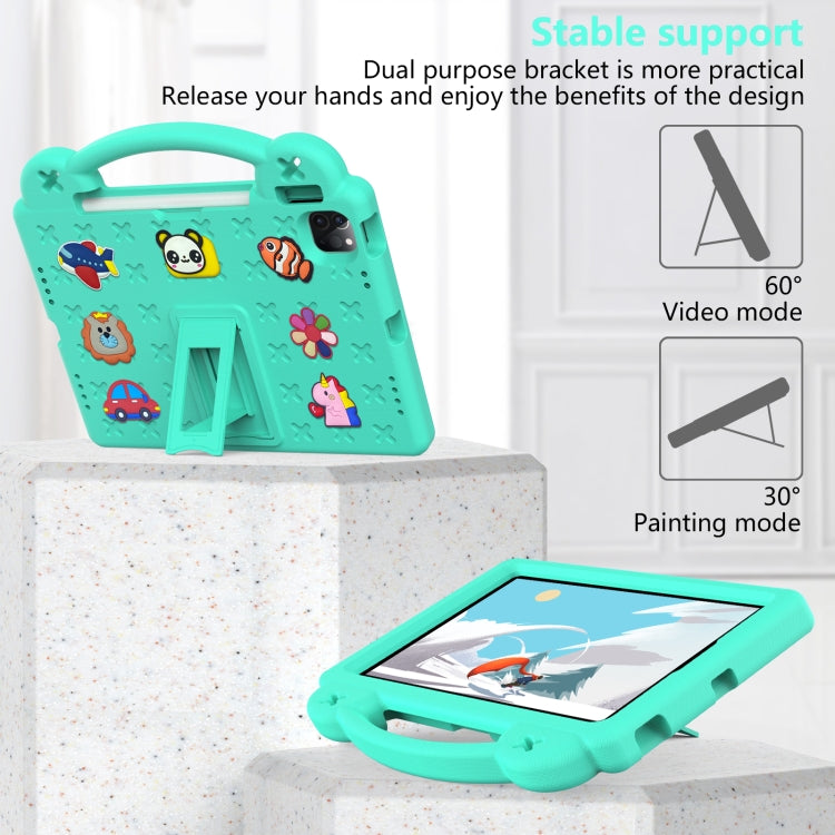 For  iPad Pro 11 2024 Handle Kickstand Children EVA Shockproof Tablet Case(Mint Green) - iPad Pro 11 2024 Cases by PMC TechLife | Online Shopping South Africa | PMC TechLife | Buy Now Pay Later Mobicred