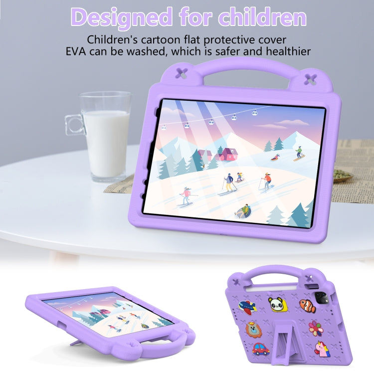 For  iPad Pro 11 2024 Handle Kickstand Children EVA Shockproof Tablet Case(Light Purple) - iPad Pro 11 2024 Cases by PMC TechLife | Online Shopping South Africa | PMC TechLife | Buy Now Pay Later Mobicred