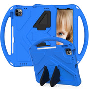 For iPad Pro 11 2024 EVA Shockproof Tablet Case with Holder(Blue)