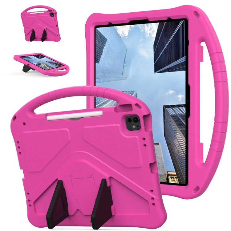 For iPad Air 13 2024 EVA Shockproof Tablet Case with Holder(RoseRed) - iPad Air 13 2024 Cases by PMC TechLife | Online Shopping South Africa | PMC TechLife | Buy Now Pay Later Mobicred