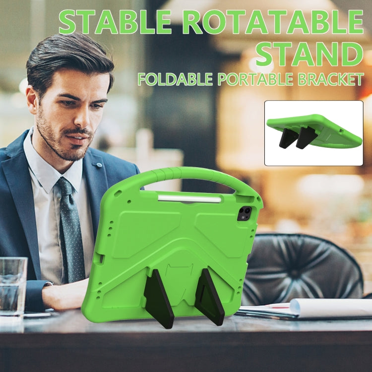 For iPad Air 13 2024 EVA Shockproof Tablet Case with Holder(Green) - iPad Air 13 2024 Cases by PMC TechLife | Online Shopping South Africa | PMC TechLife | Buy Now Pay Later Mobicred