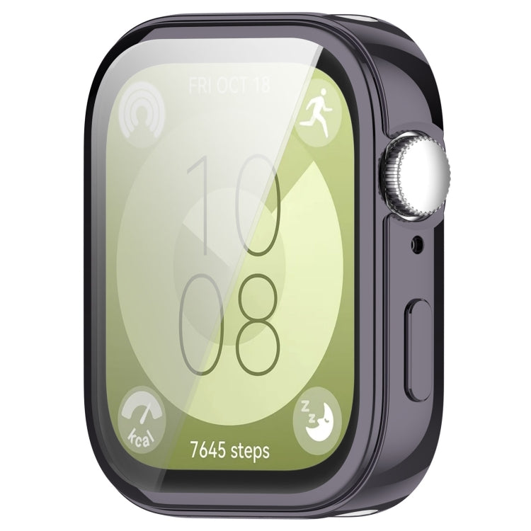 For Huawei Watch Fit 3 Full Coverage TPU Electroplated Watch Protective Case(Grey) - Watch Cases by PMC TechLife | Online Shopping South Africa | PMC TechLife | Buy Now Pay Later Mobicred