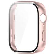 For Huawei Watch Fit 3 PC + Tempered Film Integrated Watch Protective Case(Matte Pink)