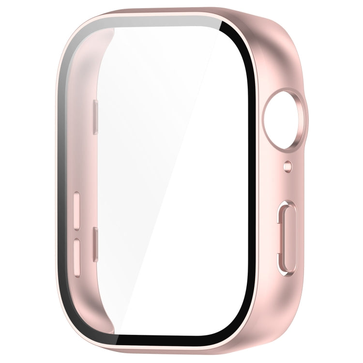 For Huawei Watch Fit 3 PC + Tempered Film Integrated Watch Protective Case(Matte Pink)