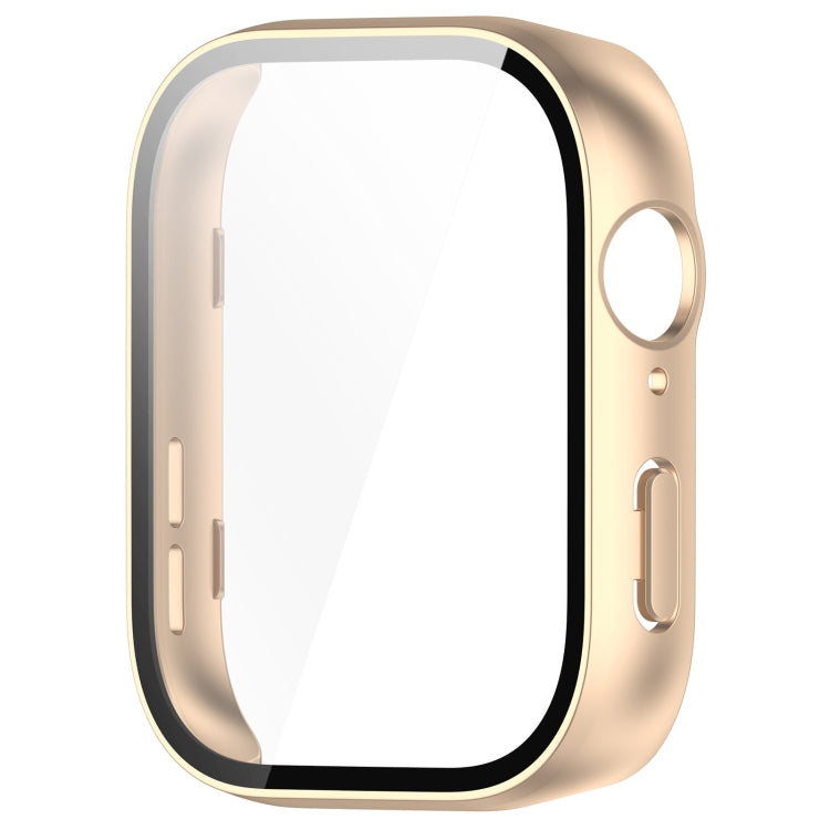For Huawei Watch Fit 3 PC + Tempered Film Integrated Watch Protective Case(Matte Gold)