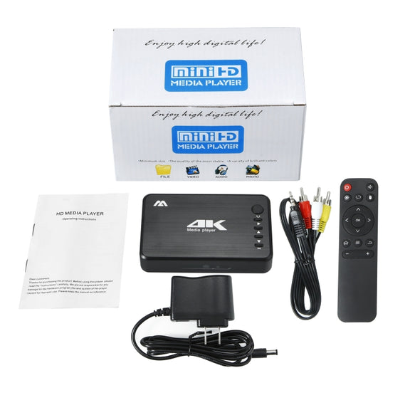 4K 30HZ HDD Player AV+VGA+HDMI SD Card U Disk Player(UK)