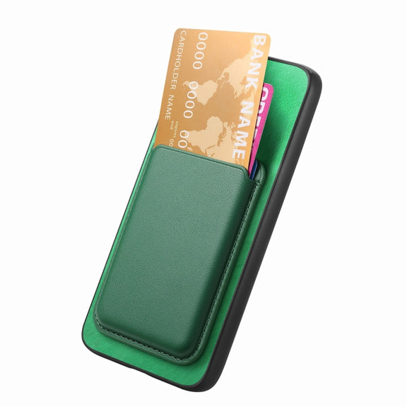 For Honor Magic6 Pro 5G Retro Magsafe Card Bag PU Back Cover Phone Case(Green)