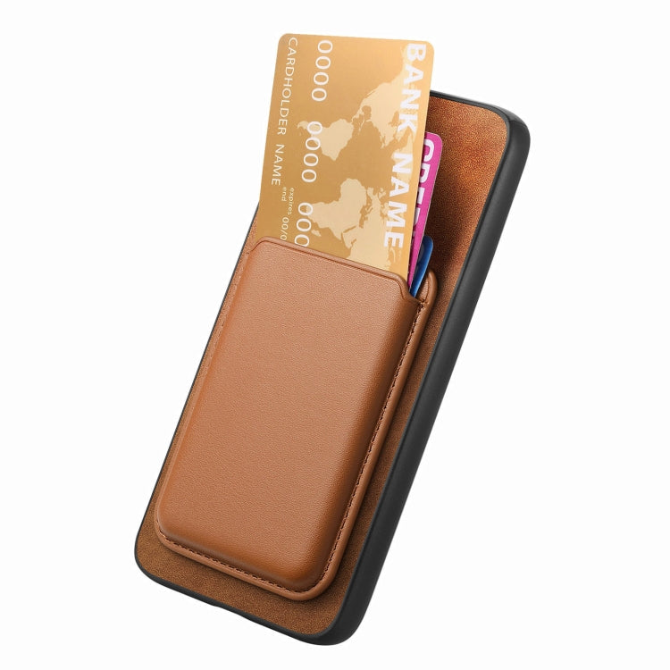 For Xiaomi Redmi K70 / K70 Pro 5G Retro Magsafe Card Bag PU Back Cover Phone Case(Brown)