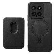 For Xiaomi Redmi K70 / K70 Pro 5G Retro Magsafe Card Bag PU Back Cover Phone Case(Black)