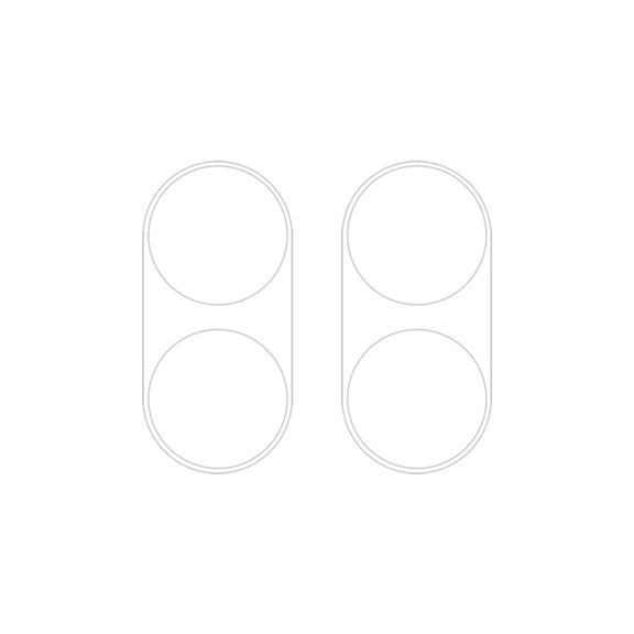 For vivo Y03 Global 2pcs ENKAY Hat-Prince 9H Rear Camera Lens Tempered Glass Film(Transparent)