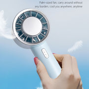 WX-633 Summer Handheld Fan 3 Speeds Semiconductor Cold Compress Desk Fan(White)