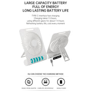 AR-13 Home Office Hanging Fan  Summer Cooler Silent Operation Desktop Fan(White)