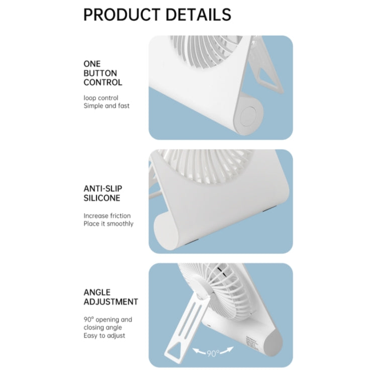 AR-13 Home Office Hanging Fan  Summer Cooler Silent Operation Desktop Fan(White)