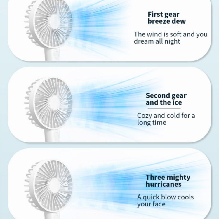 F35 With Hanging Hole Rechargeable Cooling Fan Powerful Handheld Fan 1200mAh Desk Fan(White) - Electric Fans by PMC TechLife | Online Shopping South Africa | PMC TechLife | Buy Now Pay Later Mobicred