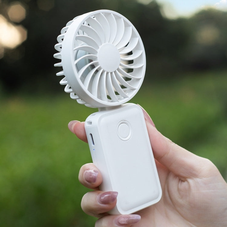 F458 With Neck Rope Summer 3 Speeds Adjustable Foldable Mini Handheld Fan(White) - Electric Fans by PMC TechLife | Online Shopping South Africa | PMC TechLife | Buy Now Pay Later Mobicred