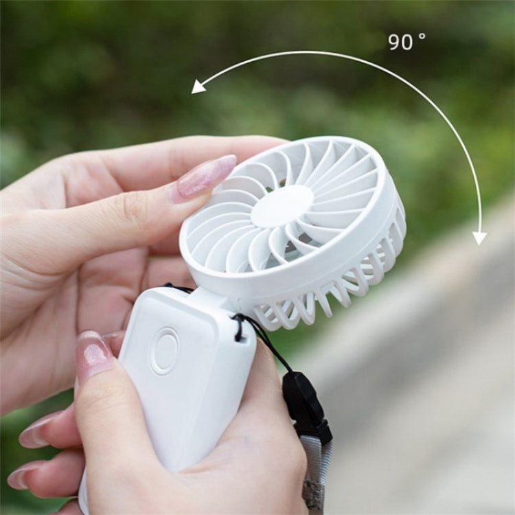 F458 With Neck Rope Summer 3 Speeds Adjustable Foldable Mini Handheld Fan(White) - Electric Fans by PMC TechLife | Online Shopping South Africa | PMC TechLife | Buy Now Pay Later Mobicred