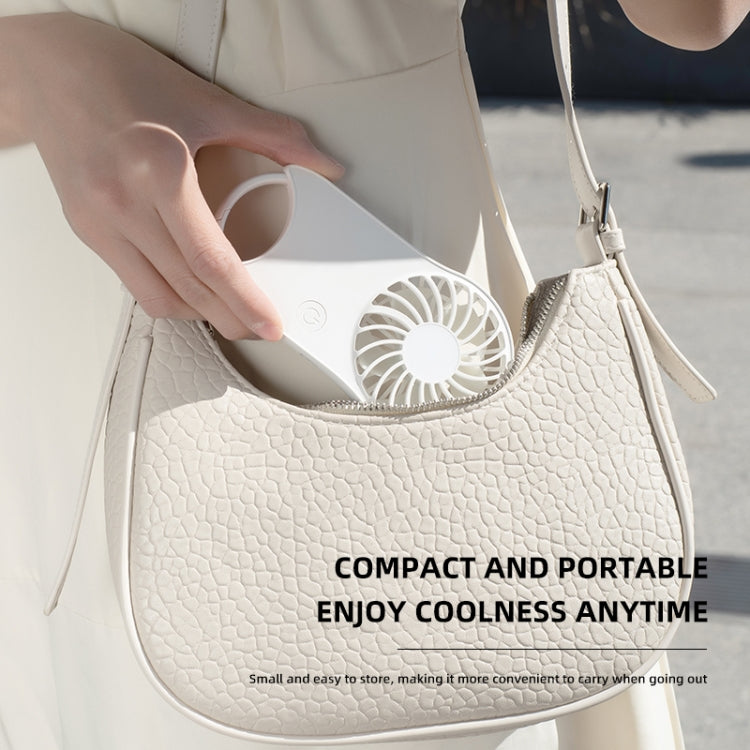 F12 3 Wind Speed Outdoor Summer Cooling Fan Hanging Buckle Mini Handheld Fan(White) - Electric Fans by PMC TechLife | Online Shopping South Africa | PMC TechLife | Buy Now Pay Later Mobicred