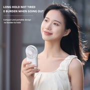F12 3 Wind Speed Outdoor Summer Cooling Fan Hanging Buckle Mini Handheld Fan(White)