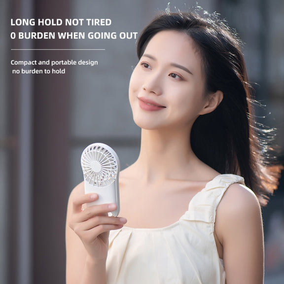 F12 3 Wind Speed Outdoor Summer Cooling Fan Hanging Buckle Mini Handheld Fan(White)