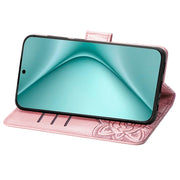 For Huawei Pura 70 Butterfly Love Flower Embossed Leather Phone Case(Rose Gold)