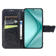 For Huawei Pura 70 Butterfly Love Flower Embossed Leather Phone Case(Black)