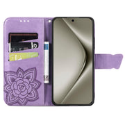 For Huawei Pura 70 Pro+ Butterfly Love Flower Embossed Leather Phone Case(Lavender)