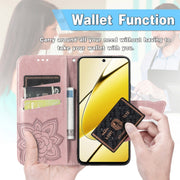 For Huawei Pura 70 Pro+ Butterfly Love Flower Embossed Leather Phone Case(Pink)