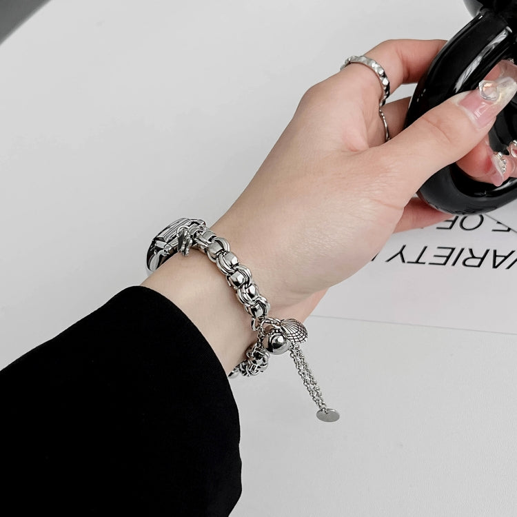 For Xiaomi Mi Band 3 / 4 Beaded Bracelet Metal Watch Band(Silver+Single Bead) - free shipping - PMC TechLife - Order now!