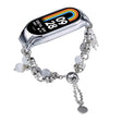 For Xiaomi Mi Band 8 Crystal Beaded Onyx Watch Band(Silver+Butterfly) - free shipping - PMC TechLife - Order now!