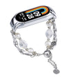 For Xiaomi Mi Band 8 Crystal Beaded Onyx Watch Band(Silver+Crystal Bead) - free shipping - PMC TechLife - Order now!