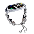 For Xiaomi Mi Band 7 Crystal Beaded Onyx Watch Band(Silver+Agate Bead) - free shipping - PMC TechLife - Order now!