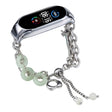 For Xiaomi Mi Band 5 / 6 Crystal Beaded Onyx Watch Band(Silver+Jade Donut) - free shipping - PMC TechLife - Order now!
