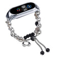For Xiaomi Mi Band 5 / 6 Crystal Beaded Onyx Watch Band(Silver+Black Pearl) - free shipping - PMC TechLife - Order now!