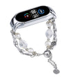 For Xiaomi Mi Band 5 / 6 Crystal Beaded Onyx Watch Band(Silver+Crystal Bead) - free shipping - PMC TechLife - Order now!