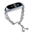 For Xiaomi Mi Band 5 / 6 Crystal Beaded Onyx Watch Band(Silver+Leopard Head) - free shipping - PMC TechLife - Order now!