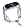 For Xiaomi Mi Band 5 / 6 Crystal Beaded Onyx Watch Band(Silver+Copper Collar) - free shipping - PMC TechLife - Order now!