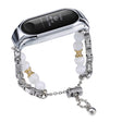 For Xiaomi Mi Band 3 / 4 Crystal Beaded Onyx Watch Band(Silver+Copper Collar) - free shipping - PMC TechLife - Order now!