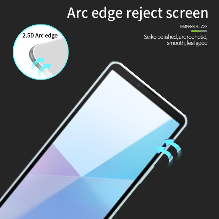 For Sony Xperia 10 VI MOFI 9H 2.5D Full Screen Tempered Glass Film(Black) - free shipping - PMC TechLife - Order now!