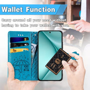 For Huawei Pura 70 Pro+ Cat and Dog Embossed Leather Phone Case(Rose Gold)