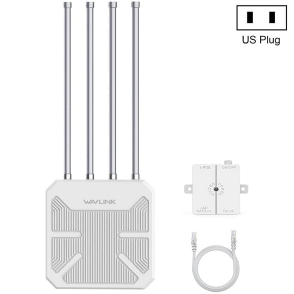 WAVLINK WN573HX3 AX3000 Water-resistant Outdoor WiFi Wireless Outdoor Dual Band Router, Plug:US Plug