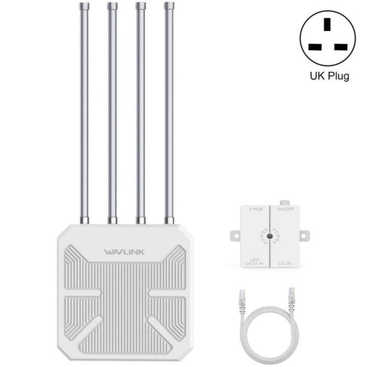 WAVLINK WN573HX3 AX3000 Water-resistant Outdoor WiFi Wireless Outdoor Dual Band Router, Plug:UK Plug - free shipping - PMC TechLife - Order now!