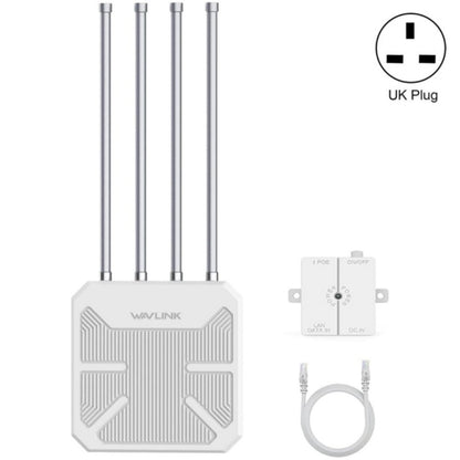 WAVLINK WN573HX3 AX3000 Waterproof Outdoor WiFi Wireless Outdoor Dual Band Router, Plug:UK Plug - free shipping - PMC Jewellery - Order now!