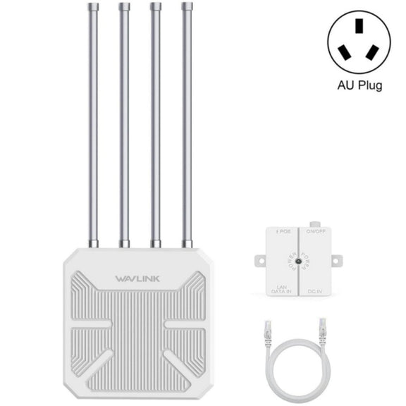 WAVLINK WN573HX3 AX3000 Water-resistant Outdoor WiFi Wireless Outdoor Dual Band Router, Plug:AU Plug