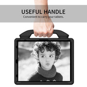 For iPad Pro 13 2024 Children EVA Shockproof Tablet Case with Thumb Bracket(Black)