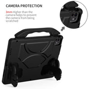 For iPad Pro 13 2024 Children EVA Shockproof Tablet Case with Thumb Bracket(Black)