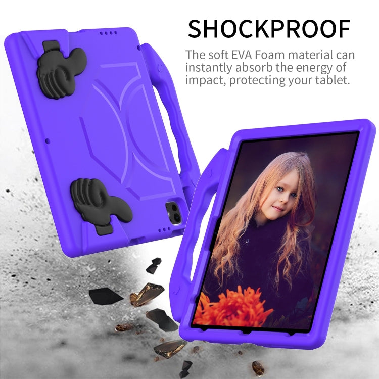 For iPad Pro 13 2024 Children EVA Shockproof Tablet Case with Thumb Bracket(Purple) - iPad Pro 13 2024 Cases by PMC TechLife | Online Shopping South Africa | PMC TechLife | Buy Now Pay Later Mobicred