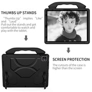 For iPad Air 13 2025 / 2024 Children EVA Shockproof Tablet Case with Thumb Bracket(Black)
