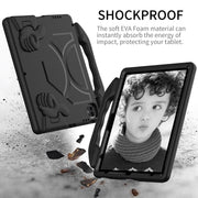 For iPad Air 13 2025 / 2024 Children EVA Shockproof Tablet Case with Thumb Bracket(Black)