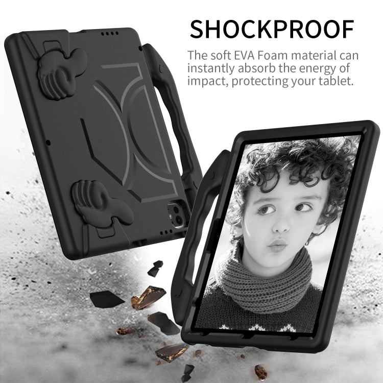For iPad Air 13 2025 / 2024 Children EVA Shockproof Tablet Case with Thumb Bracket(Black)