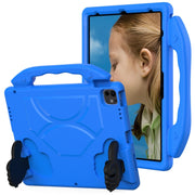 For iPad Air 13 2025 / 2024 Children EVA Shockproof Tablet Case with Thumb Bracket(Blue)
